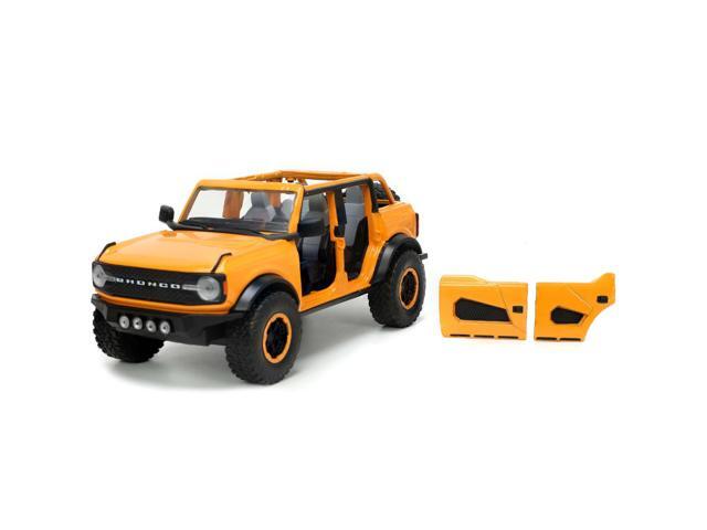 2021 Ford Bronco Orange Metallic with Extra Wheels 'Just Trucks' Series 1/24 Diecast Model Car by Jada