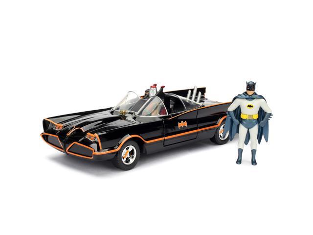 Model Kit Classic Batmobile Black with Batman Diecast Figure 'Batman' (1966-1968) TV Series 'Build N' Collect' 1/24 Diecast Model Car by Jada