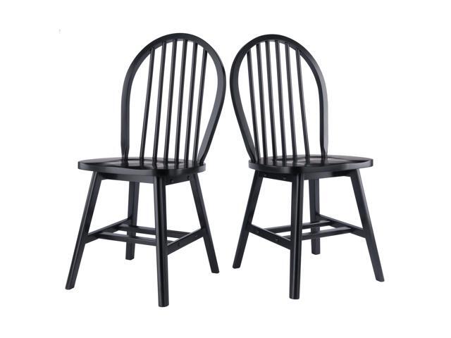 Windsor 2-Pc Chair Set, Black
