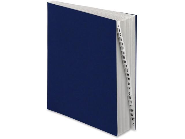 Pendaflex DDF3-OX Desk File, A-Z Index, Letter Size, Acrylic-Coated Pressboard, Black/Blue