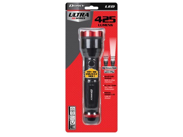 Dorcy 41-4331 425 Lumen 4AA Aluminum Barrel Flashlight - Black