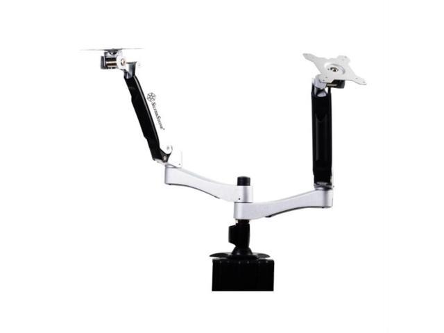 Silverstone Tek Dual LCD Monitor Desk Mounting Bracket with Articulating Arms up to 24-Inch (ARM22BC)
