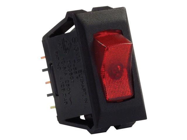 JR Products 12525 Illuminated 12V On/Off Switch - Red/Black