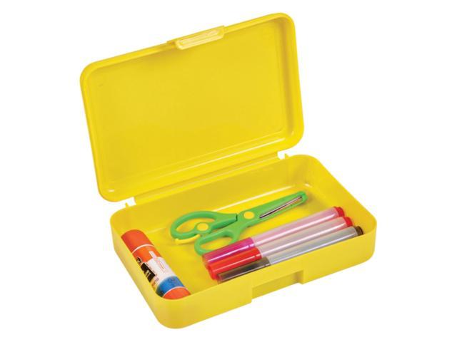 Deflecto 39504YEL Antimicrobial Kids Pencil Box (Yellow) photo