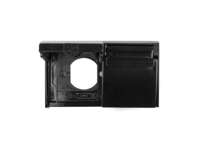 JR Products 05-12115 Weatherproof Duplex Outlet Cover - Black