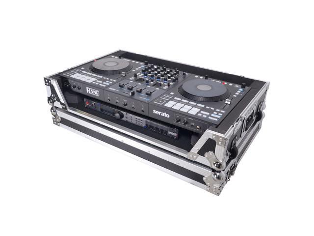ProX ATA Flight Style Road Case For RANE Four DJ Controller with 1U Rack Space & Wheels Black