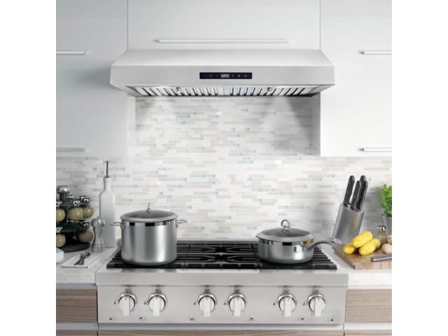 30 in. Ducted Under Cabinet Range Hood in Matte Black with Reusable Filter and LED Lights