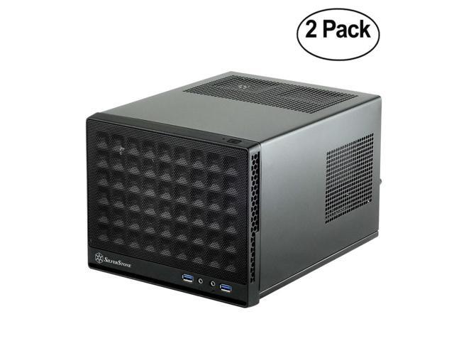 Silverstone Computer Case with Mesh Front Panel,Black (SG13B) - Pack of 2