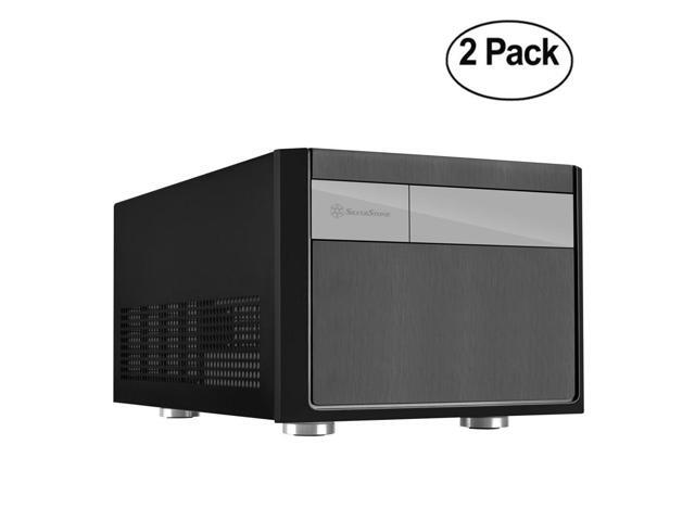 Silverstone Tek Micro-ATX, Mini-DTX, Mini-ITX Small Form Factor Computer Case, Compatible with ATX PSU Cases SG11B - Pack of 2