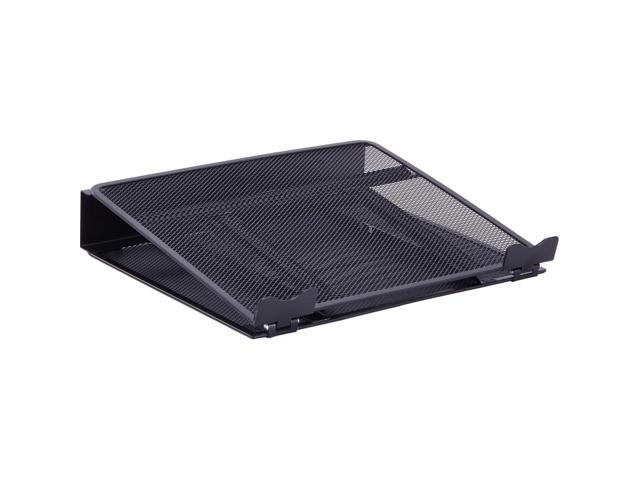 Lorell Mesh Laptop Stand - 3.5' Height x 13' Width x 11.5' Depth - Desktop - Steel, Metal - Black