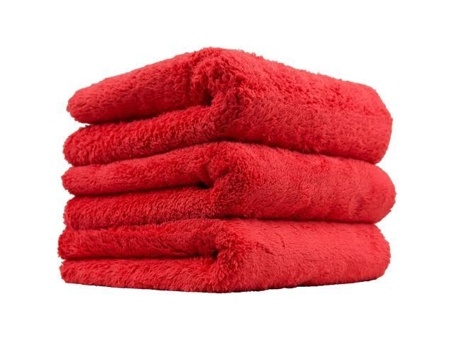 Chemical Guys MIC35103 Happy Ending Edgeless Microfiber Towel, Red (16 in. x 16 in.) (Pack of 3)