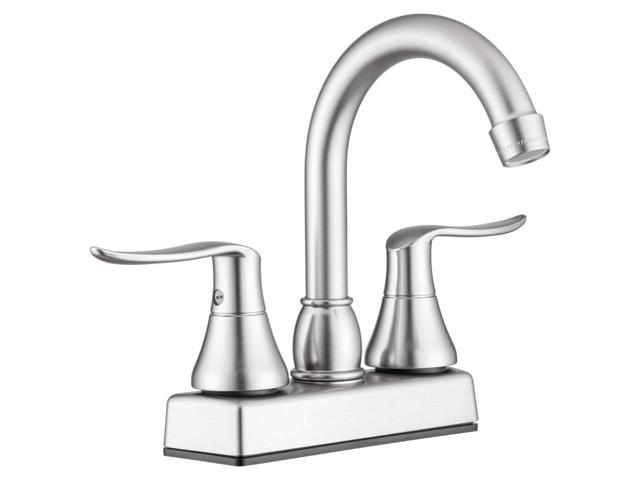 Dura Faucet (DF-PB155LH-SN) RV Swivel Bar Faucet with Classical Levers - Brushed Satin Nickel