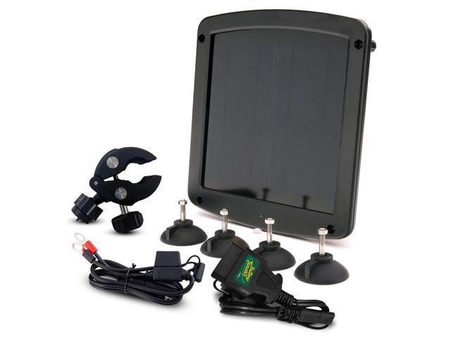 Battery Tender 5 Watt Solar Panel 12V Battery Charger with Charge Controller - IP67 Weatherproof - Windshield or Handlebar Mountable - Included...