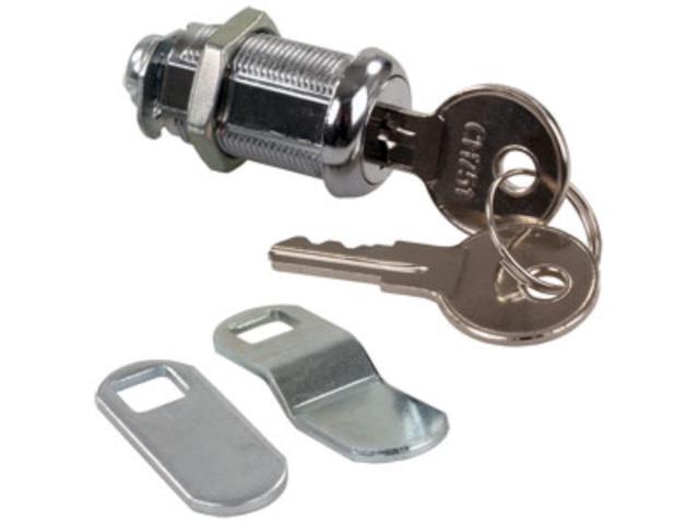 JR Products 00325 Standard Compartment Door Key Lock - 1-1/8', Silver