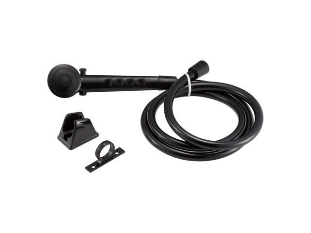 Dura Faucet DF-SA130-BK RV Economical Shower Head and 60-inch Hose Kit - Water-Saving Trickle Switch (Black)