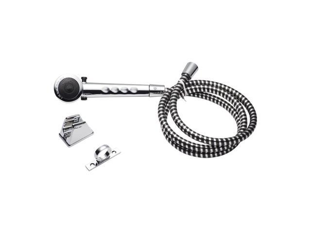 Dura Faucet DF-SA130-CP Economical Shower Head Hose Kit - Handheld Replacement RV Shower Head Wand - Universal Water Saving Shower Head with Flow...