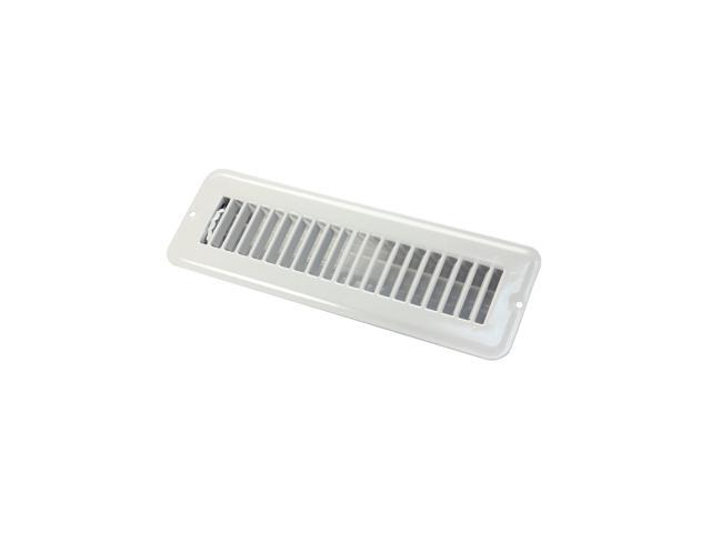 JR Products 02-28905 Dampered Floor Register - 2' x 10', White