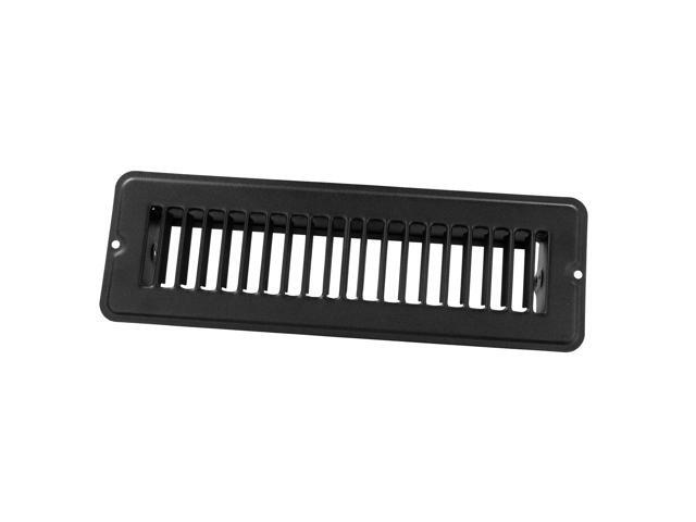 JR PRODUCTS 4' X 8' Floor Register Undampered, Metal, Black