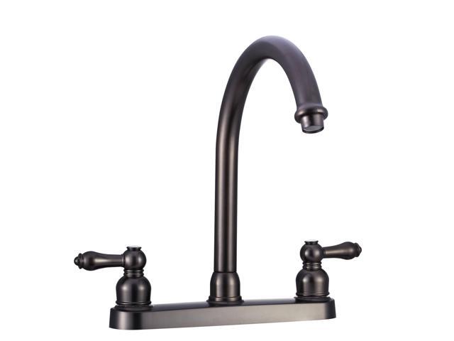 Dura Faucet DF-PK340L-VB RV Non-Metallic J-Spout Kitchen Sink Faucet (Venetian Bronze)
