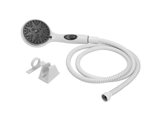 Dura Faucet Premium RV Handheld Shower Wand and Hose Kit - Eco-Friendly On/Off Switch (White)