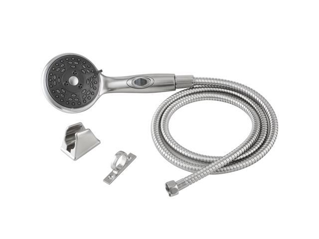 Dura Faucet Premium RV Handheld Shower Wand and Hose Kit - Eco-Friendly On/Off Switch (Brushed Satin Nickel)