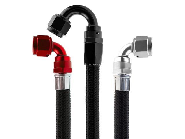 Red Horse Performance 12 eSeries 235 e85 Compatible Stainless core hose Black 20 feet