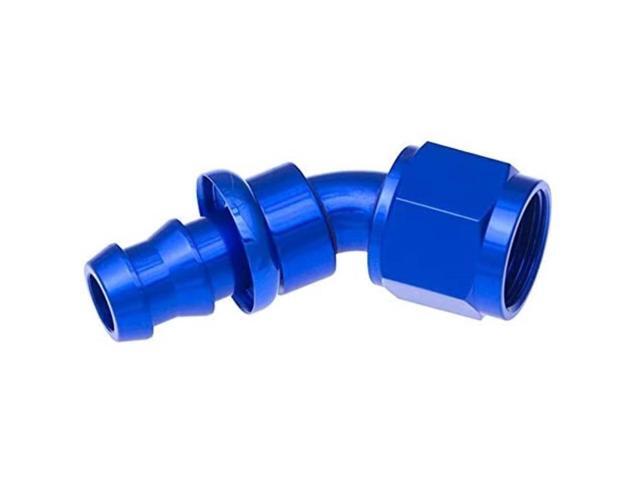 Red Horse Performance 2150-08-1-08 150 Degree AN/JIC Hose End Push Lock - Blue