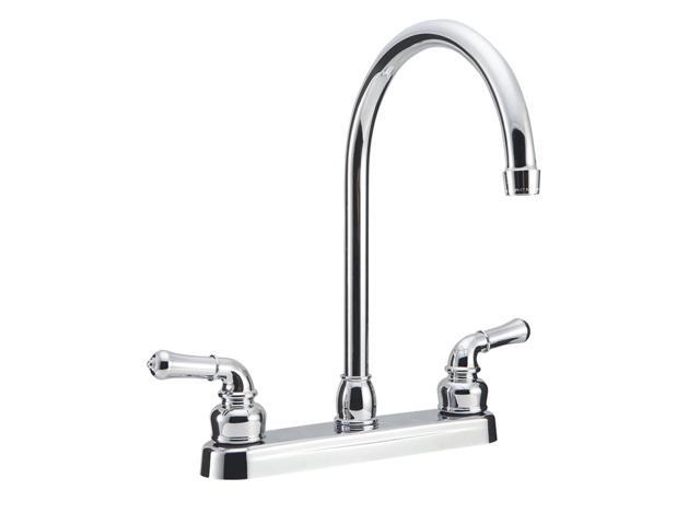 Dura Faucet DF-PK330HC-CP RV J-Spout Kitchen Sink Faucet (Chrome)
