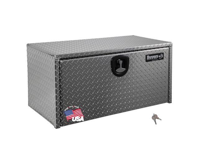 Buyers Products 1705135 Diamond Tread Aluminum Underbody Truck Box with T-Handle Latch, 24 x 24 x 36 Inch