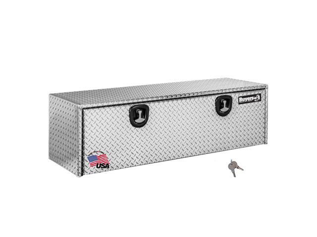 Buyers Products 1705140 Diamond Tread Aluminum Underbody Truck Box with T-Handle Latch, 24 x 24 x 48 Inch