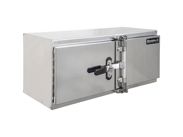 Buyers Products 1762603 Smooth Aluminum Underbody Truck Tool Box With Cam Lock Stainless Steel Double Barn Door, 18 x 18 x 48 Inch, Made In The USA