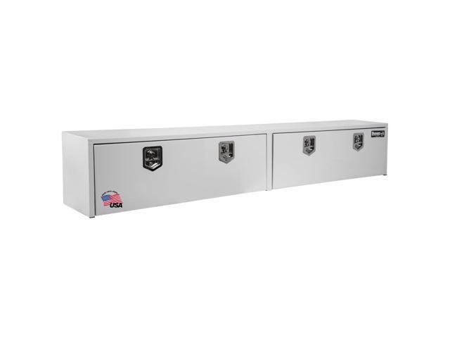 Buyers Products 1702860 White Steel Topsider Truck Box With T-Handle Latch, 16 x 13 x 96 Inch, Truck Tool Box For Storage and Organization,...