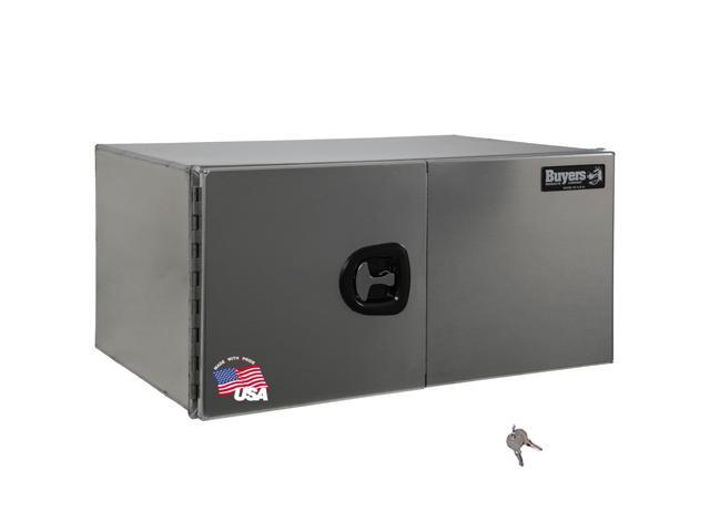 Buyers Products 1705335 Smooth Aluminum Underbody Truck Box with Barn Door, 24 x 24 x 36 Inch