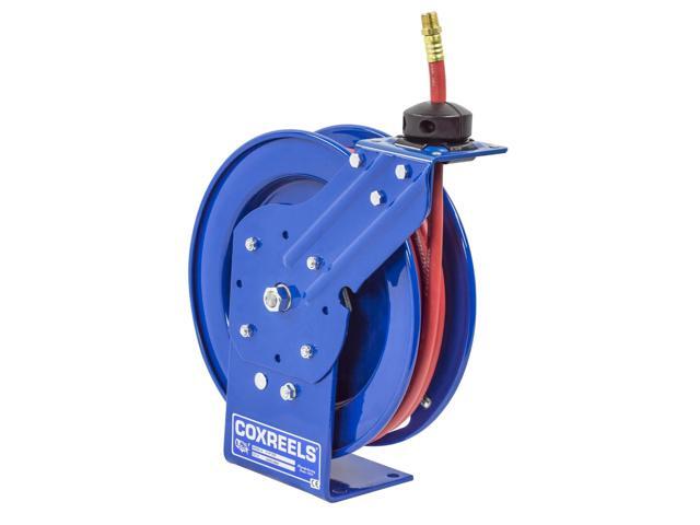 Coxreels P-LP-325 Low Pressure Retractable Air/Water Hose Reel: 3/8' I. D., 25' Hose Capacity, with hose, 300 PSI, Made in USA