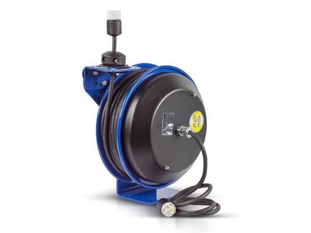 Coxreels EZ-Coil Safety Series Power Cord Reel with Single Receptacle - 50 Ft., Model# EZ-PC13-5012-A
