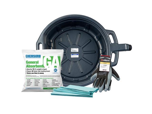 Groz - 41960MFK No Mess Oil Change Kit with 4-1/4 Gallon Drain Pan