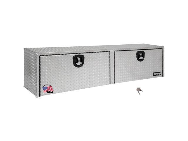Buyers Products 1701551 Silver Aluminum Diamond Tread Topsider Truck Box With Drop Door, 72 x 13 x 16 Inch, Made in The USA, Lockable Tool Chest,...