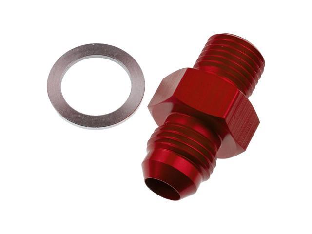 Red Horse Performance 8262-06-04-3 -06 Male AN/JIC Flare To 1/4'NPSM Transmission Fitting -Red-2Pcs