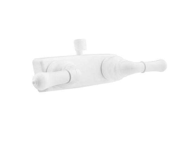 Dura Faucet (DF-SA100C-WT) RV/Motorhome Shower Faucet Valve Diverter with Easy Turn Handles (White)