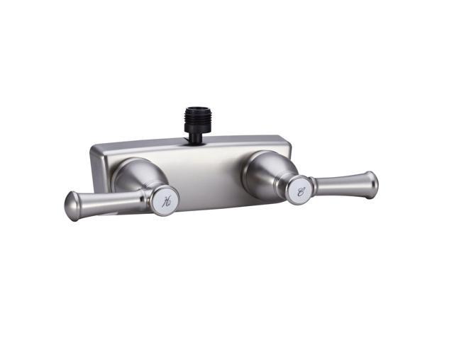 Dura Faucet DF-SA100L-SN RV Shower Faucet Valve Diverter with Hot/Cold Handles (Brushed Satin Nickel)