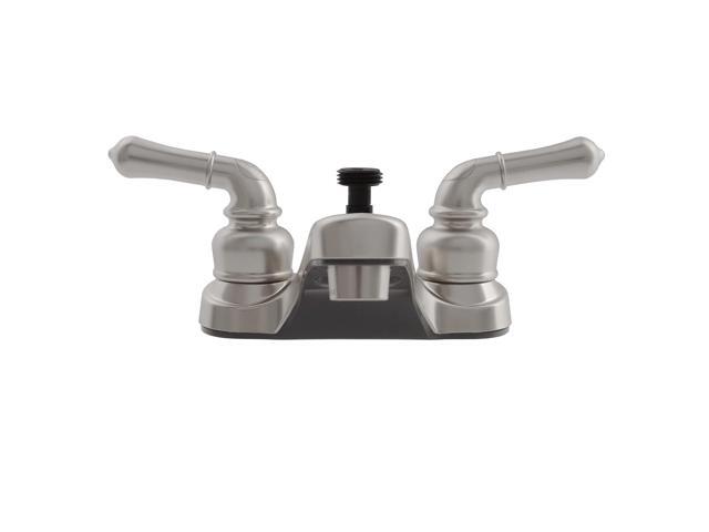 Dura Faucet DF-PL720C-SN RV Bathroom Faucet with Classical Handles and Shower Hose Diverter (Brushed Satin Nickel)