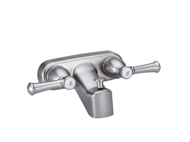 Dura Faucet DF-SA110L-SN RV Tub & Shower Faucet Valve Diverter with Hot/Cold Handles (Brushed Satin Nickel)
