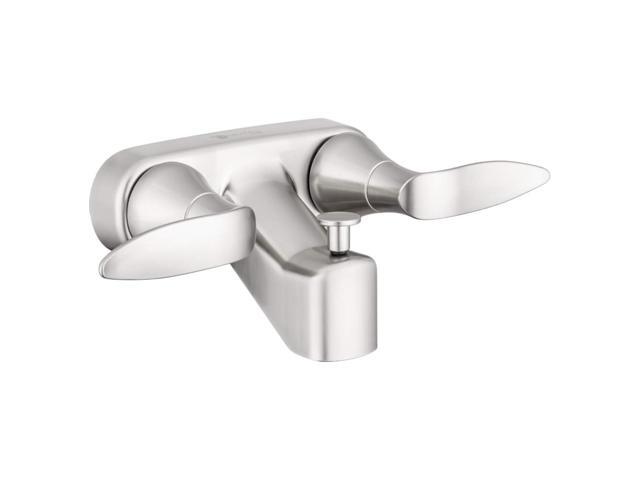 Dura Faucet DF-SA110LH-SN RV Tub & Shower Faucet Valve Diverter with Winged Levers (Brushed Satin Nickel)