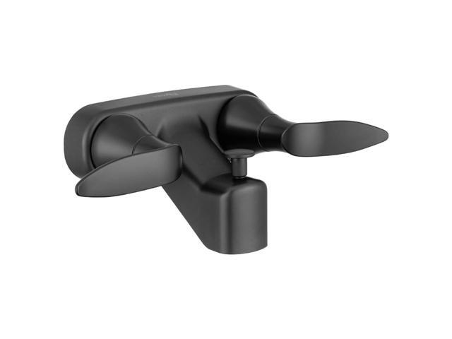 Dura Faucet DF-SA110LH-MB RV Tub & Shower Faucet Valve Diverter with Winged Levers (Matte Black)