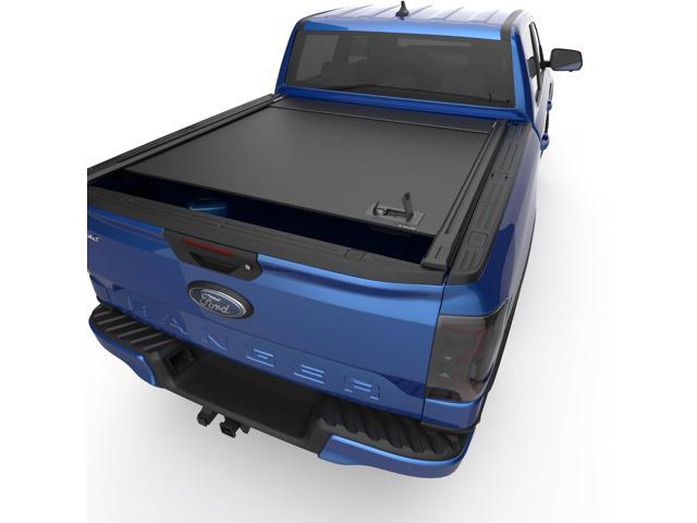 EGR RollTrac Retractable Tonneau Cover - Compatible with Ford Ranger with 5.0 Bed (2024+ Models) - Aluminum Bed Cover - RT040552MR