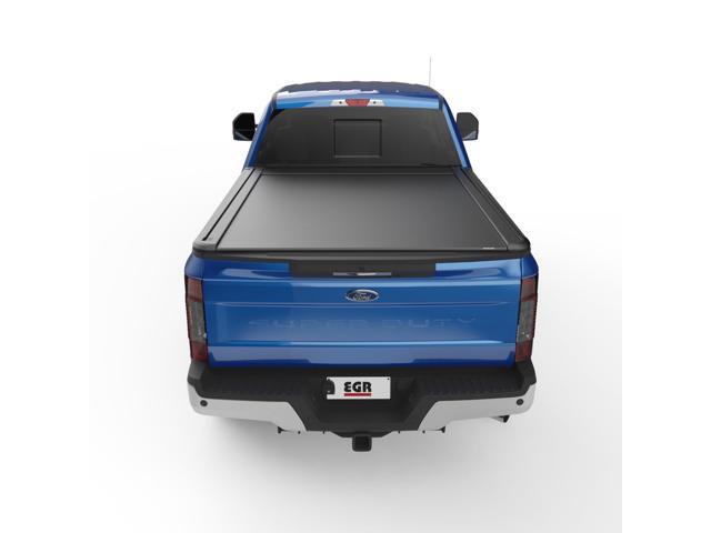 EGR RollTrac Electric Retractable Tonneau Cover - Compatible with Ford Super Duty with 6.8 Bed (2017-2024 Models) - Aluminum Bed Cover - RT040031E