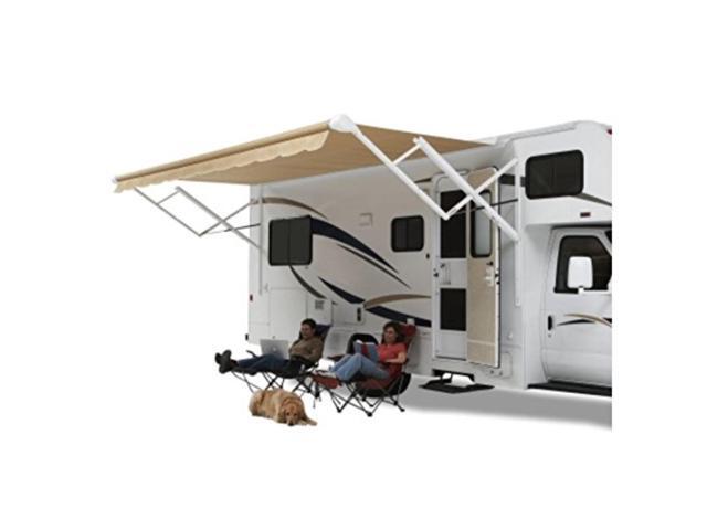 Carefree QJ186B00 Camel Fade 18' Vinyl Roller Assembly (White Weatherguard, Fabric)