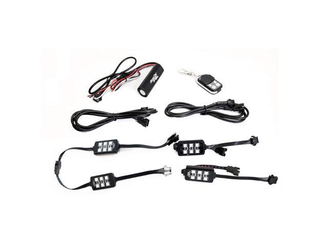 Race Sport Lighting RS04RGB ColorADAPT 4-Piece Light 6SMD POD RGB Multi-Color Accent Kit with remote control