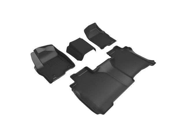 3D MAXpider Compatible with CHEVROLET SILVERADO DOUBLE CAB BENCH SEATS 2025-2026 KAGU BLACK R1 R2