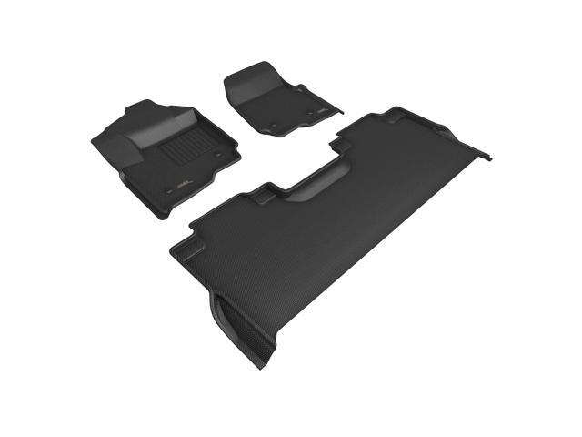 3D MAXpider Compatible with FORD F-250 / 350 / 450 CREW CAB 2023-2026 BENCH SEAT, KAGU BLACK R1 R2 (VINYL FLOOR, W/UNDERSEAT STORAGE)